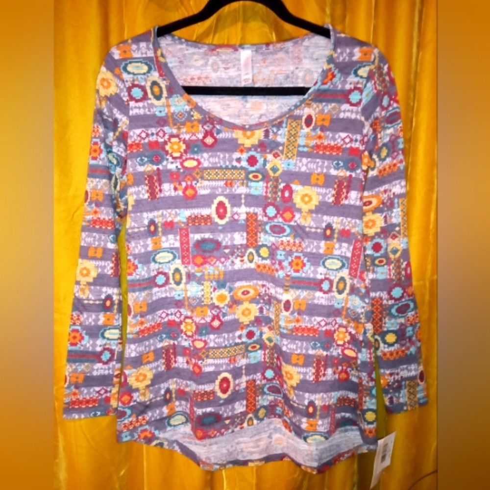 LuLa Roe Aztec Style Top woman's sz XXS NWT
